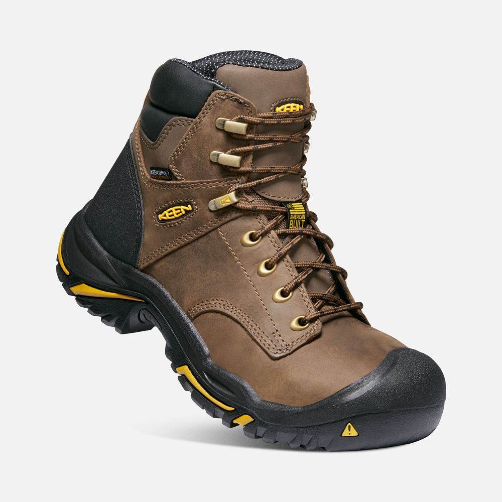 Keen Laarzen Heren Bruin - Mt Vernon 6\" (Steel Toe) - 28057-ZOGI